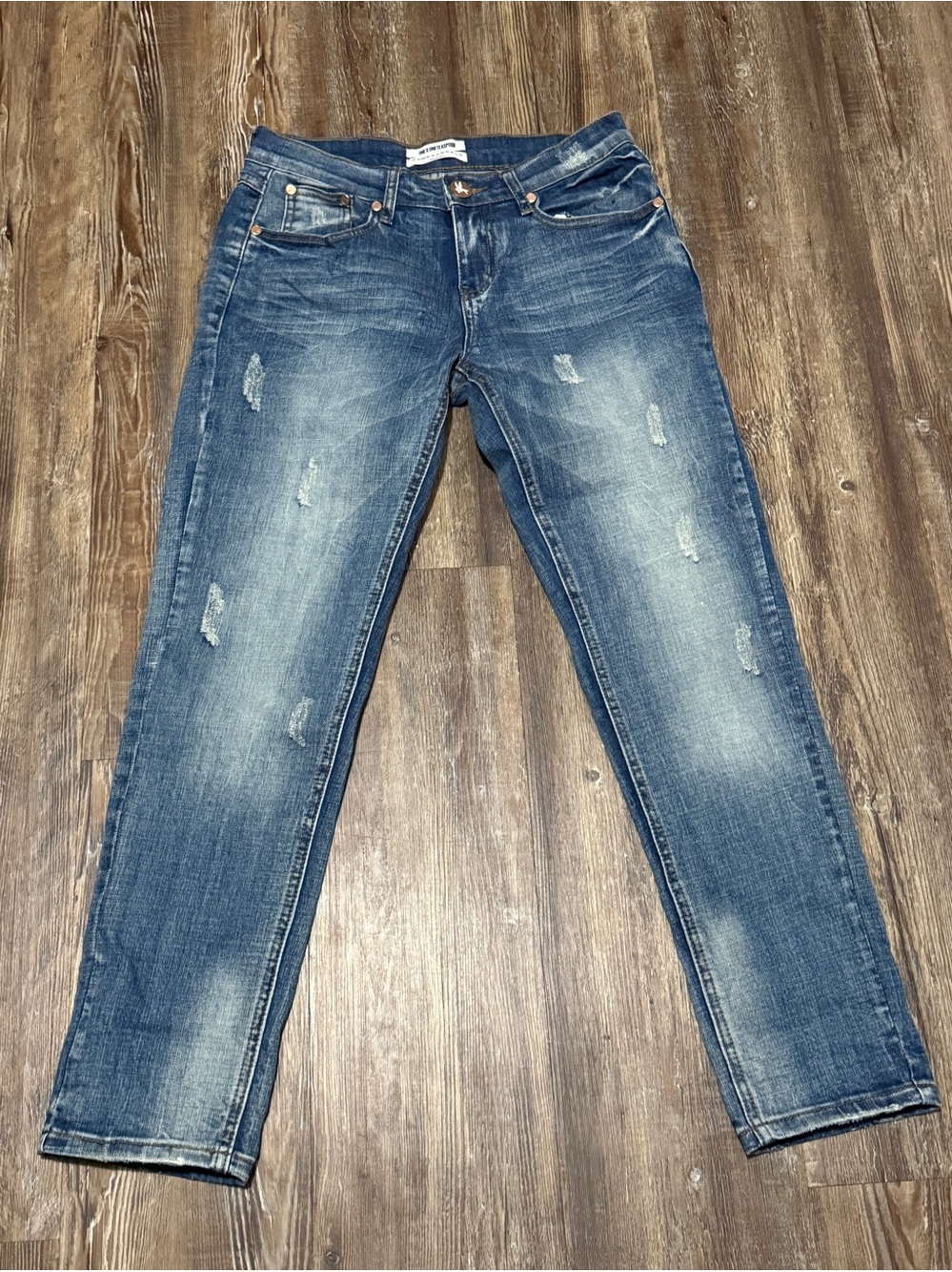 One Teaspoon Awesome Baggies Jeans Women's 24 Distressed Cropped Slim Denim